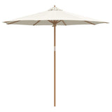 Garden Parasol Cream White 270 x 260 cm Bamboo 4108083