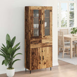 Highboard with Drawer 2 pcs Old Wood Engineered Wood 3415797