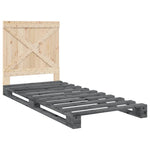 Bed Frame without Mattress Grey 90x200 cm Solid Wood Pine 3281580