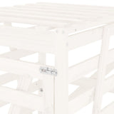 Wheelie Bin Storage White 84x90x128.5 cm Solid Wood Pine 825101
