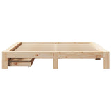 Bed Frame without Mattress 200x200 cm Solid Wood Pine 3308987