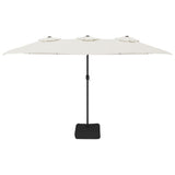 Garden Parasol Sand white, Dark grey Polyester, Powder-Coated Iron 362945