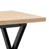 Coffee Table X-Frame 90x40x45.5 cm Solid Wood Pine and Steel 3282752