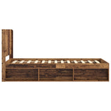 Bed Frame with Storage and Headboard Old Wood 90 x 190 cm 3413907