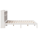 Bookcase Bed without Mattress White 140x190 cm Solid Wood Pine 3321619