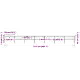 Garden Fence with Spear Top Steel 1248x80 cm Black 277608