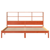 Bookcase Bed without Mattress Wax Brown 180x200 cm Super King Solid Wood Pine 3321608