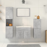 5 Piece Bathroom Furniture Set Concrete Grey Engineered Wood 3324877