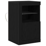 LED Sideboard Black Oak 41 x 37 x 67 cm Engineered Wood 863022