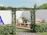 Garden Arch Black Iron 200 x 52 x 204 cm Durable Garden Arch 40778
