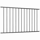 Fence Panel Woerden Powder-coated Steel 1.7x1 m Black 145219