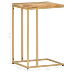 ZNTS Side Table 35x45x65 cm Solid Mango Wood 286400