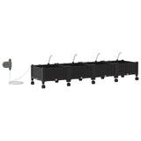 Garden Planter with Irrigation&Wheels 4 pcs Black PP 3423144