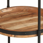 ZNTS Side Table Ø55x83 cm Solid Wood Acacia 4013510