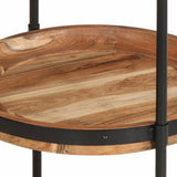 ZNTS Side Table Ø55x83 cm Solid Wood Acacia 4013510