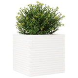 Garden Planter White 70x70x68.5 cm Solid Wood Pine 3282475
