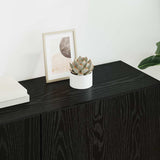 TV Wall Unit Wall-mounted 5 pcs Black oak Engineered Wood 3402778