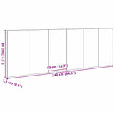 Bed Headboard Black Oak 240 x 1.5 x 80.5 cm Engineered Wood 862085