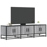 TV Cabinet Grey Sonoma 150x35x41 cm Engineered Wood and Metal 848862