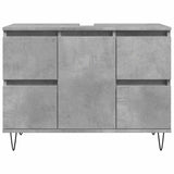 Bathroom Cabinet Concrete Grey 80x33x60 cm Engineered Wood 857234
