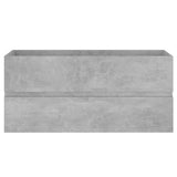 Sink Cabinet with Built-in Basin Concrete Grey Engineered Wood 3071661