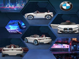 BMW i4 Licensed 12V Kids Electric Ride-On Car, White, Red and Light Blue T3398P348393