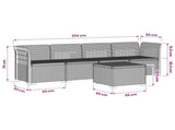 4-Seater Garden Sofa Rattan Look PP Anthracite 3443850