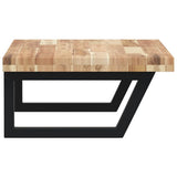 Basin Shelf Wall Mounted Steel and Solid Wood Acacia 3302811