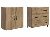 Cabinet Set 2 pcs Artisan Oak 66 x 34.5 x 90 cm Engineered Wood 3416645