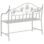 Garden Bench White 104 x 54 x 93cm Steel 42008114