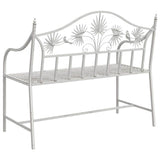 Garden Bench White 104 x 54 x 93cm Steel 42008114