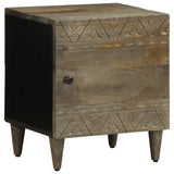 Bedside Cabinet Light Grey 40x33x46 cm Solid Wood Mango 4017788