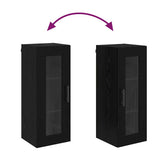 Wall Mounted Cabinet Black Oak 34.5 x 34 x 90 cm 882627