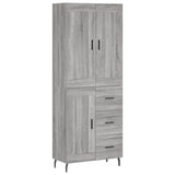 Highboard Grey Sonoma 69.5x34x180 cm Engineered Wood 3200023