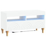 LED TV Cabinet White Engineered Wood 896335