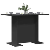Dining Table Black 110 x 60 x 75 cm Engineered Wood 863161