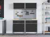 Work Cabinet Set with Drawer with Shelf with Storage 8 pcs Grey 3321418