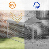 Outdoor Dog Kennel with Roof 200x100x125 cm 144492