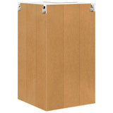 Hanging Cabinet with Door Old Wood and White 57 x 57 x 100 cm 884376
