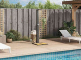 Outdoor Shower Black 50x55x224 cm Poly Rattan and Acacia Wood 368206