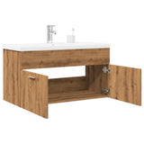 Bathroom Sink Cabinet with Built-in Basin Artisan Oak 3328586