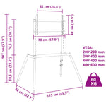 ZNTS Easel TV Stand for 37-86 Inch Screen Max VESA 400x600 mm 60 kg 4012166
