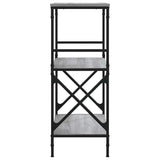 Bookcase 3-Tier Grey Sonoma 59x35x90.5 cm Engineered Wood 837615