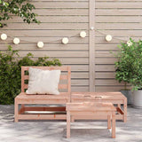 Garden Sofa Armless with Footstool Solid Wood Douglas 837961