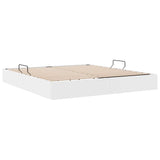 Storage Bed with Mattress Pure White 183 x 213 cm Faux leather 3369979