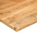 Desk Top with Curve 100x80x2.5 cm Solid Wood Rough Mango 370190