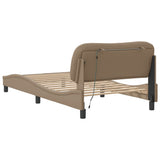 Bed Frame with LED without Mattress "Hvar" Cappuccino 100x200 cm 3213917