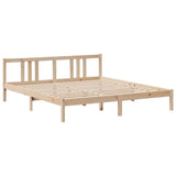 Bookcase Bed without Mattress 180x200 cm Super King Solid Wood Pine 3322347