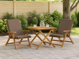 High Back Chair Cushion GEMERT 2 pcs 100% Polyester Taupe 945867