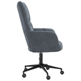 Relaxing Chair with Wheels Dark Grey Velvet 42022460